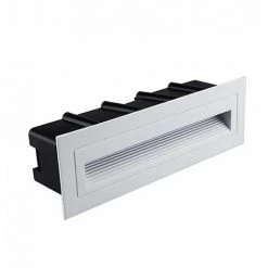 V-TAC VT-1166 Applique LED 6W Encastrée Pour Escaliers Corps Blanc Rectangulaire Blanc Chaud 3000K IP54 - Sku 8352