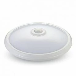 V-TAC PRO VT-13 Plafonnier Dome 12w Chip Samsung Corps Blanc Rond Avec Capteur Infrarouge Blanc Froid 6400K IP20 - SKU 809