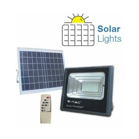 V-TAC VT-200W Projecteur Solaire LED 200W Avec Télécommande IR Blanc Froid 6000K Corps Noir IP65 - 94026 2 V-TAC VT-200W Projecteur Solaire LED 200W Avec Télécommande IR Blanc Froid 6000K Corps Noir IP65 - 94026 – Image 2