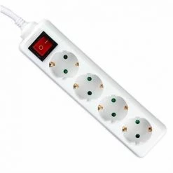 Bloc Multiprises 4 Prises 2p 3g1.5mm2 Avec Interrupteur 1,5m Blanc Vt-1114-2 Fs V-TAC