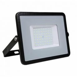 V-TAC PRO VT-56-B-N Projecteur LED 50W Slim Noir Chip Samsung Smd Haute Lumens 115LM/W Blanc Froid 6500K IP65 - SKU 21761