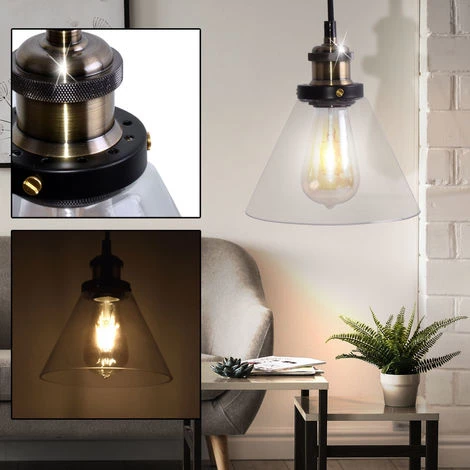 V-TAC Plafonnier Design Suspension Luminaire Suspendu Lampe Spot IP20 E27 Abat-jour Verre VTAC 3738 4 V-TAC Plafonnier Design Suspension Luminaire Suspendu Lampe Spot IP20 E27 Abat-jour Verre VTAC 3738 – Image 4