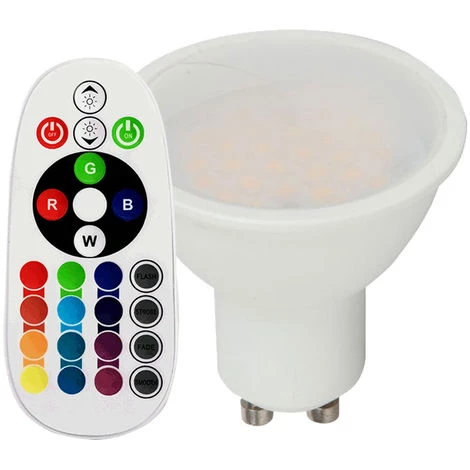V-TAC Ampoules RVB LED GU10 290 Lumens Télécommande à Changement De Couleur De 3,5 Watts Vtac 2778 1 V-TAC Ampoules RVB LED GU10 290 Lumens Télécommande à Changement De Couleur De 3,5 Watts Vtac 2778