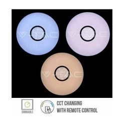 V-TAC VT-8556 Dôme Rond Led Lumière 60W Surface Changement Couleur 3in1 Et Dimmable Avec Télécommande - Sku 1491 7 V-TAC VT-8556 Dôme Rond Led Lumière 60W Surface Changement Couleur 3in1 Et Dimmable Avec Télécommande - Sku 1491 -V-TAC Soldes 14752289 4