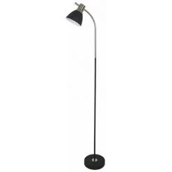 V-TAC VT-7702 Lampadaire Design Support En Métal Réglable Support E27 Noir + Nickel Satiné - Sku 40421