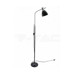 V-TAC VT-7702 Lampadaire Design Support En Métal Réglable Support E27 Noir + Nickel Satiné - Sku 40421 -V-TAC Soldes 14752300 3