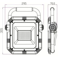 Éclairage Professionnel LED V-tac VT-51 / Lampe De Construction Avec Prise - 50 W - 4000 Lumen - Noir / Jaune - 4000K -V-TAC Soldes 15387099 4