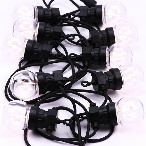 Câble à Perforation LED V-tac VT-71510 5 Mètres Avec Fiche, Avec 10x 0,6w Ampoules à Filament LED, 3000K Blanc Chaud, 300 Lumen, IP44 4 Câble à Perforation LED V-tac VT-71510 5 Mètres Avec Fiche, Avec 10x 0,6w Ampoules à Filament LED, 3000K Blanc Chaud, 300 Lumen, IP44 – Image 4