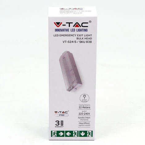 Éclairage De Secours V-tac VT-524-S - LED - Construction - 4W - IP65 3 Éclairage De Secours V-tac VT-524-S - LED - Construction - 4W - IP65 – Image 3