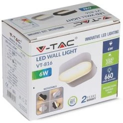 Lampe Murale LED Inclinable V-tac VT-816 - 6W - 3000K - 660 Lumen - Blanc 8 Lampe Murale LED Inclinable V-tac VT-816 - 6W - 3000K - 660 Lumen - Blanc -V-TAC Soldes 15687684 4