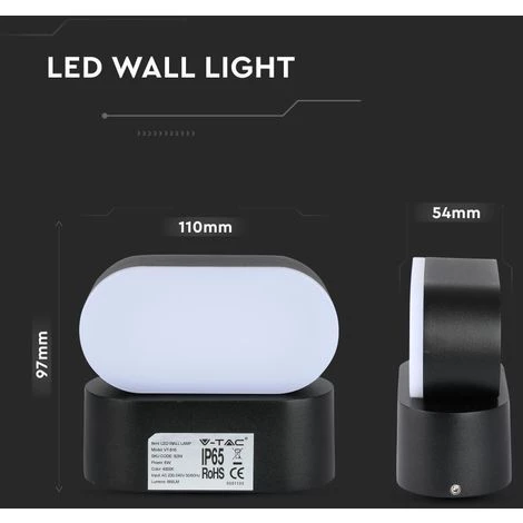 Lampe Murale LED Inclinable V-tac VT-816 - 6W - 3000K - 660 Lumen - Blanc 5 Lampe Murale LED Inclinable V-tac VT-816 - 6W - 3000K - 660 Lumen - Blanc – Image 5