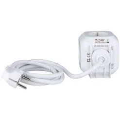 Multiprise V-tac VT-1154-2 - NL/DE (Type F) - Convient à 4 Fiches - 2x USB 2.4A - Câble 1.5 Mètre - Blanche -V-TAC Soldes 15770999 3