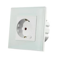 Prise Murale WiFi V-tac Smarthome VT-5134 - Blanche - 10A - 2200W - Fonctionne Avec Amazon Alexa Et Google Home Assistant