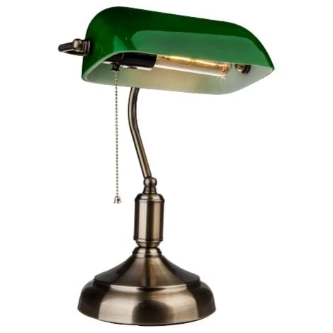 Lampe De Banquier Verte En Verre V-tac VT-7151 - Lampe De Bureau Retro Vintage - Lampe De Notaire - E27 1 Lampe De Banquier Verte En Verre V-tac VT-7151 - Lampe De Bureau Retro Vintage - Lampe De Notaire - E27