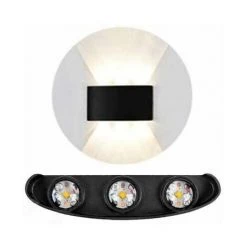 V-TAC VT-846 6W Applique Murale LED COB X 6pcs Blanc Neutre 4000K Corps Aluminium Sable Noir IP54 - SKU 8616 -V-TAC Soldes 16574210 3