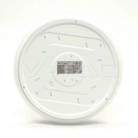 V-TAC Plafonnier A' Leds Rond Rond Pour L'inte'rieur Bling Smart Domelight 24w Avec Capteur Graduable En Plastique Blanc Couleur Vt-8424-s 7606 2 V-TAC Plafonnier A' Leds Rond Rond Pour L'inte'rieur Bling Smart Domelight 24w Avec Capteur Graduable En Plastique Blanc Couleur Vt-8424-s 7606 – Image 2
