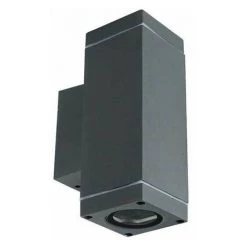 V-TAC VT-842 Applique En Aluminium Carré Corps Gris Foncé 2xGU10 Up&down Direction IP44 – SKU 8627