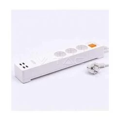 V-TAC Smart Home VT-5018 Rallonge électrique Multiprise WiFi 3 X Schuko + USB Ports Fonctionne Avec Smartphone - Sku 8447 -V-TAC Soldes 17353818 4