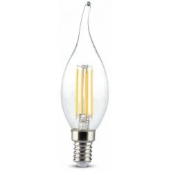 Ampoule LED Flamme Coup De Vent E14 4W Ambrée Filament Vt-1949 - Fs - Blanc Chaud - 2200k - 300 Deg V-TAC