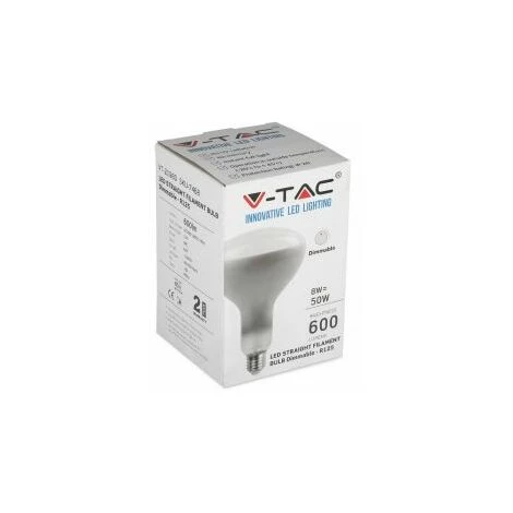 Ampoule LED E27 R125 8W Variable Filament Vt-2198d - Blanc Neutre - 4000k V-TAC 2 Ampoule LED E27 R125 8W Variable Filament Vt-2198d - Blanc Neutre - 4000k V-TAC – Image 2