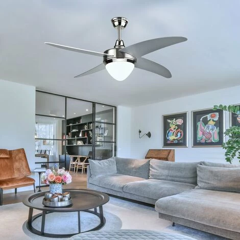 Ventilateur De Plafond LED Refroidisseur De Pièce TÉLÉCOMMANDE Lampe De Jour Ventilateur Minuterie Argent V-TAC 7915 3 Ventilateur De Plafond LED Refroidisseur De Pièce TÉLÉCOMMANDE Lampe De Jour Ventilateur Minuterie Argent V-TAC 7915 – Image 3