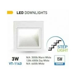 V-TAC Spot Led 3w Encastrable Escaliers Carré 83° 100lm Ip20 Mod. Vt-1143 Sku 1284 Blanc Neutre 4000k 5 V-TAC Spot Led 3w Encastrable Escaliers Carré 83° 100lm Ip20 Mod. Vt-1143 Sku 1284 Blanc Neutre 4000k -V-TAC Soldes 18653991 3