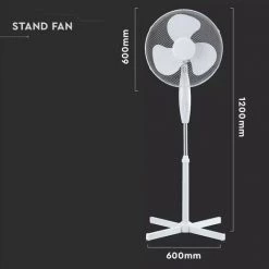 V-TAC Ventilateur Sur Pied Blanc 40W 3 Vitesses Oscilation 9 V-TAC Ventilateur Sur Pied Blanc 40W 3 Vitesses Oscilation -V-TAC Soldes 19868219 5