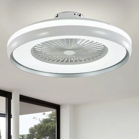 Plafonnier LED Plafonnier Télécommande Lampe Lumière Du Jour Ventilateur 3 Vitesses Blanc-gris V-Tac 7935 5 Plafonnier LED Plafonnier Télécommande Lampe Lumière Du Jour Ventilateur 3 Vitesses Blanc-gris V-Tac 7935 – Image 5