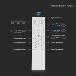 Plafonnier LED Effet étoile DIMMABLE Lumière Du Jour REMOTE CONTROL Lampe V-TAC 14741 -V-TAC Soldes 24653827 4