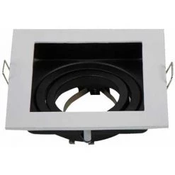V-TAC Plafond Carré Blanc GU10 Métal Réglable 15° Pour Spot LED - 3597