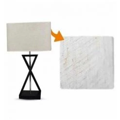 V-TAC VT-7712 Lampe De Table Design Avec Abat-jour Carré Ivoire Avec Auvent En Métal Noir Et Support E27 - Sku 40381 -V-TAC Soldes 25852853 4