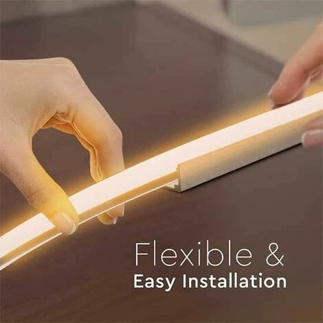 V-TAC VT-560 Led Néon Flex Striplight 8W/M SMD2110 5M 24V Blanc Froid 6400K CRI >90 IP65 Preuve De Feu - Sku 2621 3 V-TAC VT-560 Led Néon Flex Striplight 8W/M SMD2110 5M 24V Blanc Froid 6400K CRI >90 IP65 Preuve De Feu - Sku 2621 – Image 3