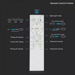 V-TAC VT-8557 Dôme Rond Led Lumière 20W / 40W Diamond Cover Surface Changement Couleur 3in1 Et Dimmable Avec Télécommande - Sku 14931 -V-TAC Soldes 28265528 4