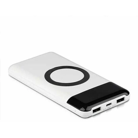 V-TAC VT-3521 Power Bank Wireless Charger 10.000mah 2 Sorties Micro USB 2A Corps ABS Blanc - Sku 8906 2 V-TAC VT-3521 Power Bank Wireless Charger 10.000mah 2 Sorties Micro USB 2A Corps ABS Blanc - Sku 8906 – Image 2