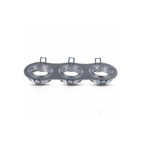 Coupelle Orientable Pour 3 Ampoules LED GU10 Aluminium Brossé Vt-784 Fs V-TAC 2 Coupelle Orientable Pour 3 Ampoules LED GU10 Aluminium Brossé Vt-784 Fs V-TAC – Image 2