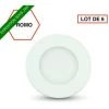 V-TAC LOT DE 6 PIÈCES // Luminaire Panneau LED Encastré Rond 3W Blanc Froid Diamètre 85mm SKU-6294