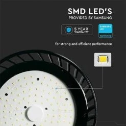 V-TAC PRO VT-9-114 Lampes Industrielles Highbay LED 100W Chip Samsung Haute Lumens 120LM/W 5000K Corp Noir IP65 - SKU 20064 7 V-TAC PRO VT-9-114 Lampes Industrielles Highbay LED 100W Chip Samsung Haute Lumens 120LM/W 5000K Corp Noir IP65 - SKU 20064 -V-TAC Soldes 29444119 4
