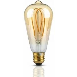 Ampoule LED Vintage E27 St64 5W Ambrée Filament Vt-2066 - Fs - Blanc Chaud - 2200k - 300 Deg V-TAC