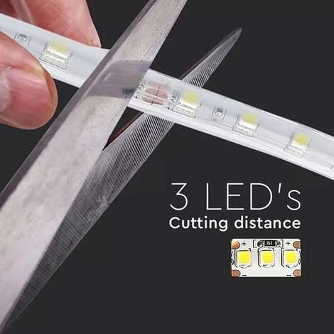 V-TAC VT-5050 Bande Strip Led SMD5050 24V 5m Blanc Chaud 3000K IP65 étanche - SKU 2562 4 V-TAC VT-5050 Bande Strip Led SMD5050 24V 5m Blanc Chaud 3000K IP65 étanche - SKU 2562 – Image 4