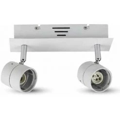 2*GU10 Plafond Monter Réglable V-TAC Track Light Métal Corp Blanc VT-789 - SKU 3618