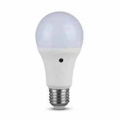 Ampoule LED E27 A60 Avec Capteur 9W Vt-2016 - Blanc Chaud - 2700k - 200 Deg V-TAC