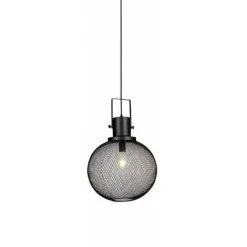 Suspension Luminaire Globe Pour Ampoule LED E27 Métallique Noire Vt-7332 V-TAC