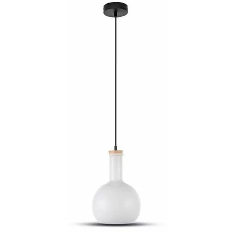 Suspension Luminaire En Verre Pour Ampoule LED E27 Blanc Vt-7205 - Fs V-TAC 1 Suspension Luminaire En Verre Pour Ampoule LED E27 Blanc Vt-7205 - Fs V-TAC