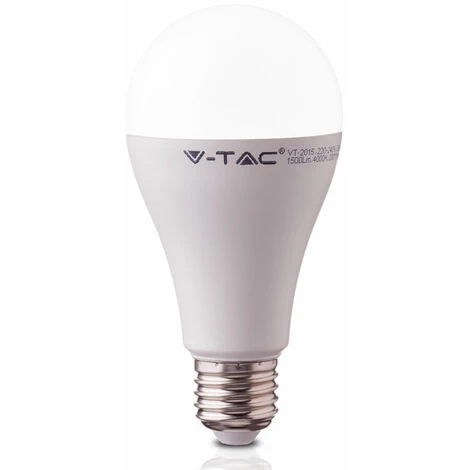 V-TAC Ampoules LED 15 Watts E27 Lampe Boule Blanc Chaud 3000K 1250 Lumen Lampe 2 V-TAC Ampoules LED 15 Watts E27 Lampe Boule Blanc Chaud 3000K 1250 Lumen Lampe – Image 2