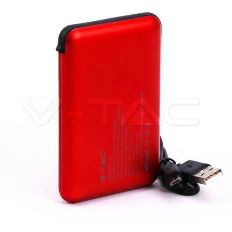 Powerbank V-tac 8866 Vt-3510- Portable-5000mah-rouge 2 Powerbank V-tac 8866 Vt-3510- Portable-5000mah-rouge – Image 2