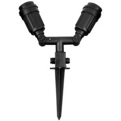 V-TAC Spot Jardin 2 Têtes E27 Sur Piquet IP44