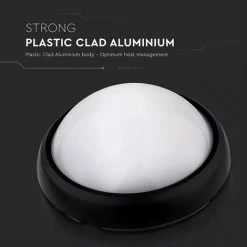 Plafonnier Extérieur Noir IP54 12W Equi 60W V-TAC | Température De Couleur: Blanc Chaud 3000K -V-TAC Soldes 52072661 3