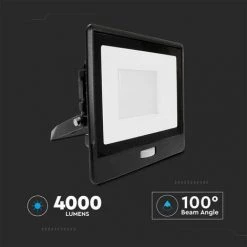 V-TAC Projecteur Détecteur De Mouvement LED 50W IP65 | Température De Couleur: Blanc Chaud 3000K -V-TAC Soldes 52476197 4