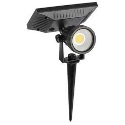 V-TAC VT-952 Piquet Solaire LED COB 2W Blanc Neutre 4000K Corps Noir Ajustable IP65 - Sku 6661