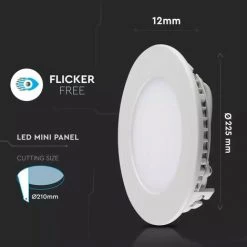 Panneau à LED Premium 18W Rond V-TAC | Température De Couleur: Blanc Neutre 4000K 6 Panneau à LED Premium 18W Rond V-TAC | Température De Couleur: Blanc Neutre 4000K -V-TAC Soldes 53616698 3